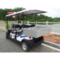 CE 4 seat electric patrol golf cart with cargo box